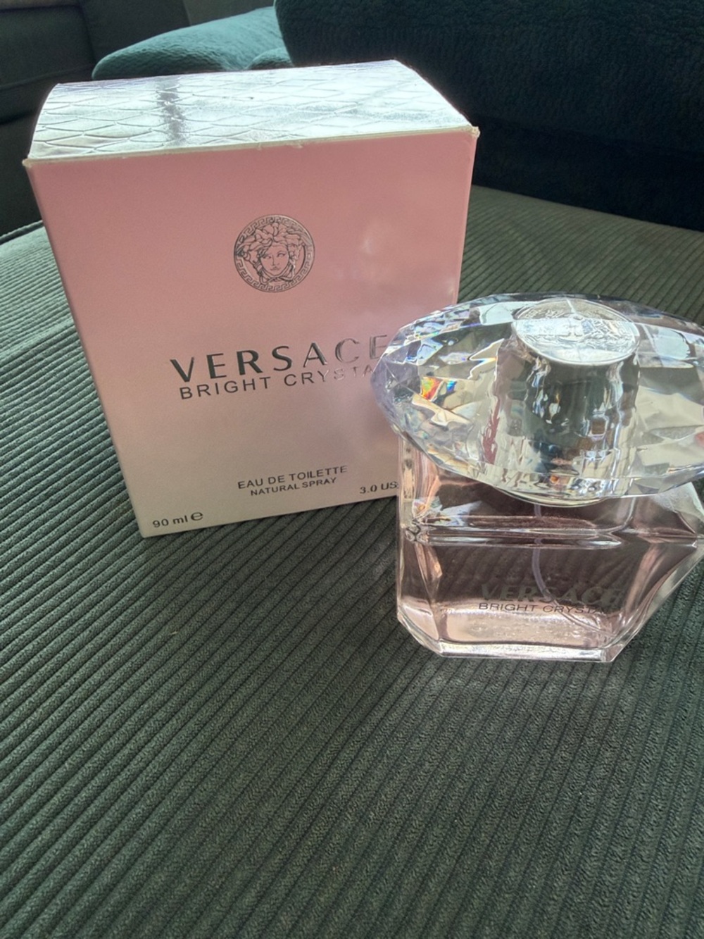 3.0 oz Versace Bright Crystal Eau de Toilette - Light Pink Bottle and Box